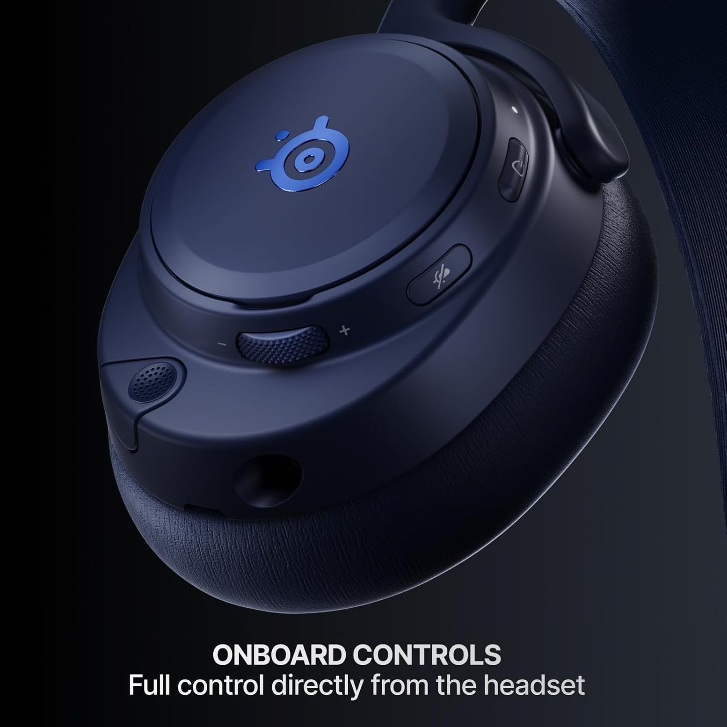 SteelSeries Arctis Nova Pro Omni - Hi-Res Wireless Gaming Headset, 96kHz/24bit, ANC, ClearCast Pro Mic, AI Noise Rejection, Mobile App, Mix 2.4GHz + BT, OmniPlay PC+PlayStation+Xbox - Midnight Blue
