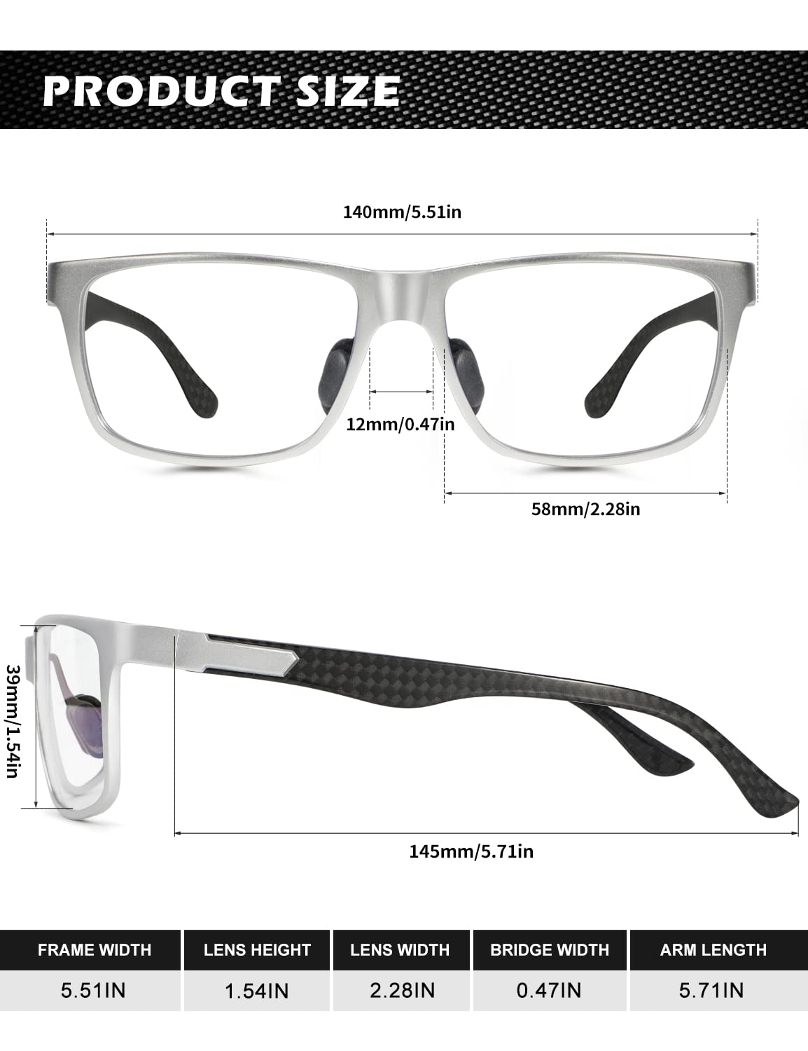 ANYLUV Blue Light Blocking Glasses Men Computer Gaming Glasses Lightweight Al-Mg Metal Anti Eyestrain UV400 Clear Lens Eye Protection 