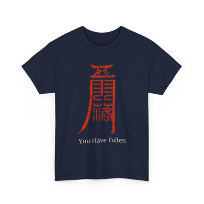 Camiseta — Diseño Gráfico 'Has Caído' Kanji Rojo (Estilo Gamer/Anime)