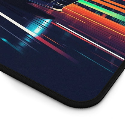Racing Night Desk Mat — Retro Sports Car Gamer Mouse Pad