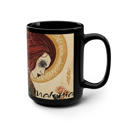 Elden Ring–Inspired Dark Fantasy Malenia Coffee Mug — 15oz Black Mug