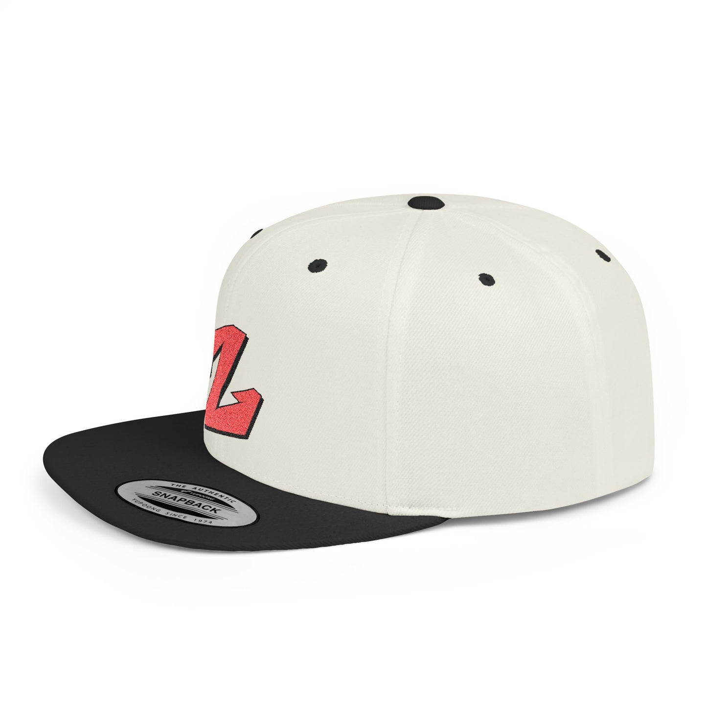 Custom Z-Embroidered Flat Bill Snapback Hat | Trendy Streetwear Accessory