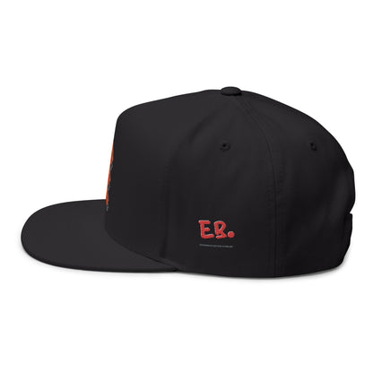 Level Up Snapback Hat — EBO Embroidered Flat Bill Cap