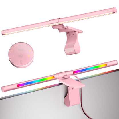 Quntis RGB Monitor Light Bar with Remote, Flat Curved & Ultrawide Fits