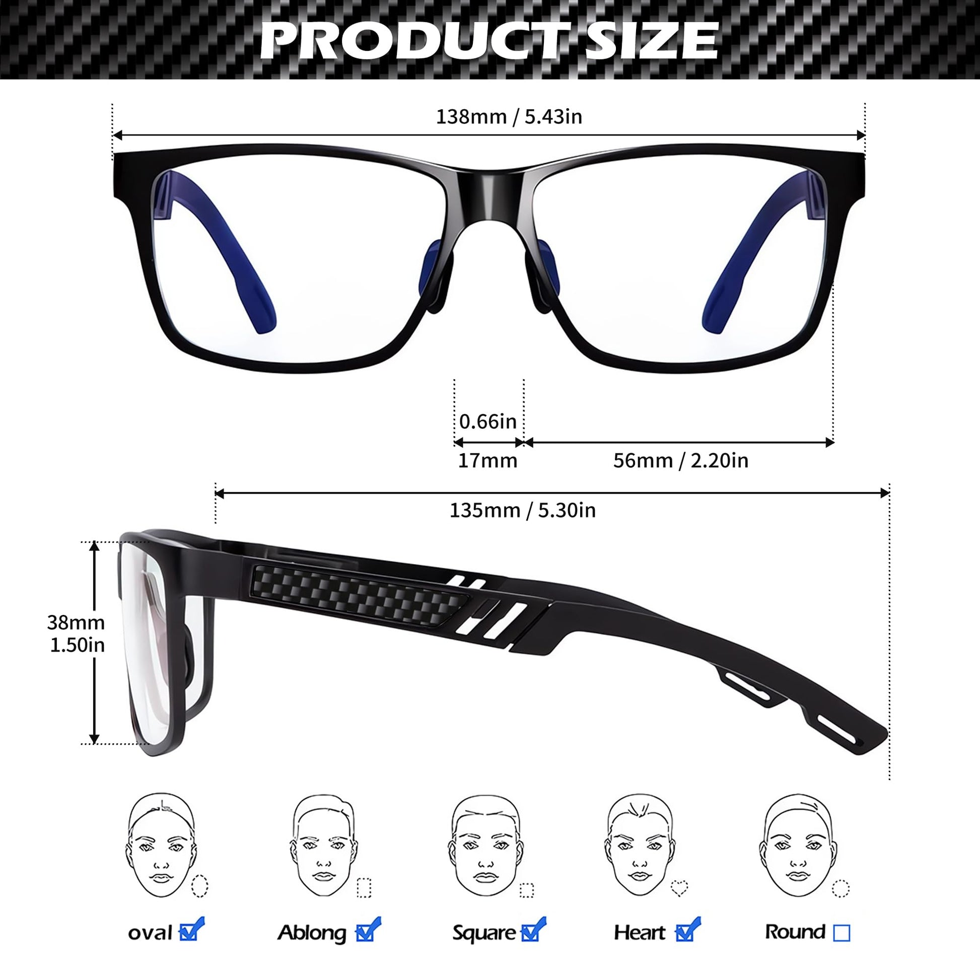 ANYLUV Blue Light Blocking Glasses Men Computer Gaming Glasses Lightweight Al-Mg Metal Anti Eyestrain UV400 Clear Lens Eye Protection 