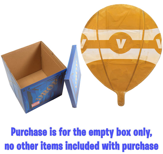 CampLiner Large Loot Drop Box Accessory (14” x 14” x 14”) - Goes with Merch Like Pickaxes, Guns, Costumes - Perfect Decoration Gift for Gamers, Boys, Parties