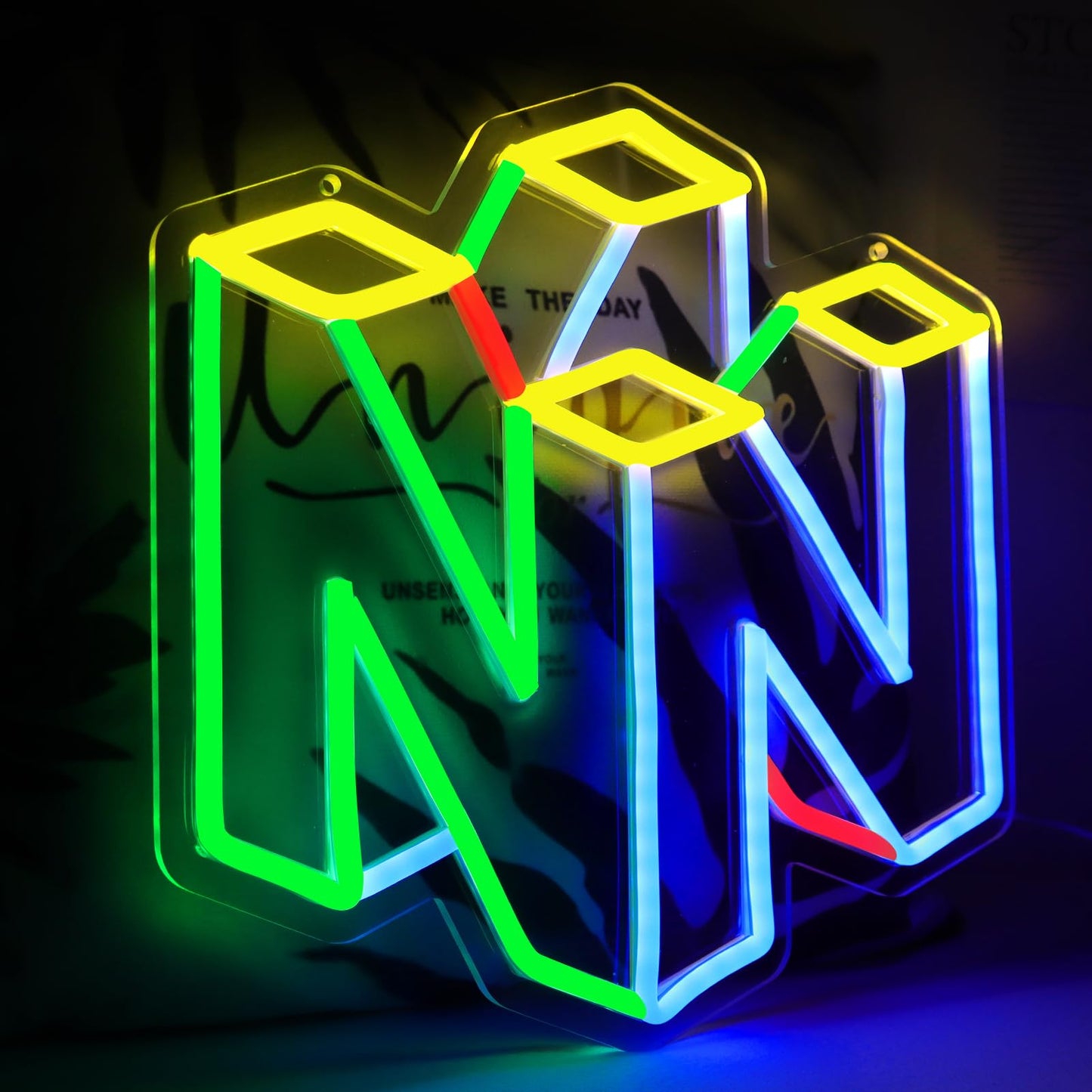 WonderfulLife Game Cyberpunk Neon Sign for Game Zone Decor,Shooting Games Led Lights for Man Cave Gaming Room Internet Bar or Bedroom Decoration.5V USB Powered,Easy Hanging.