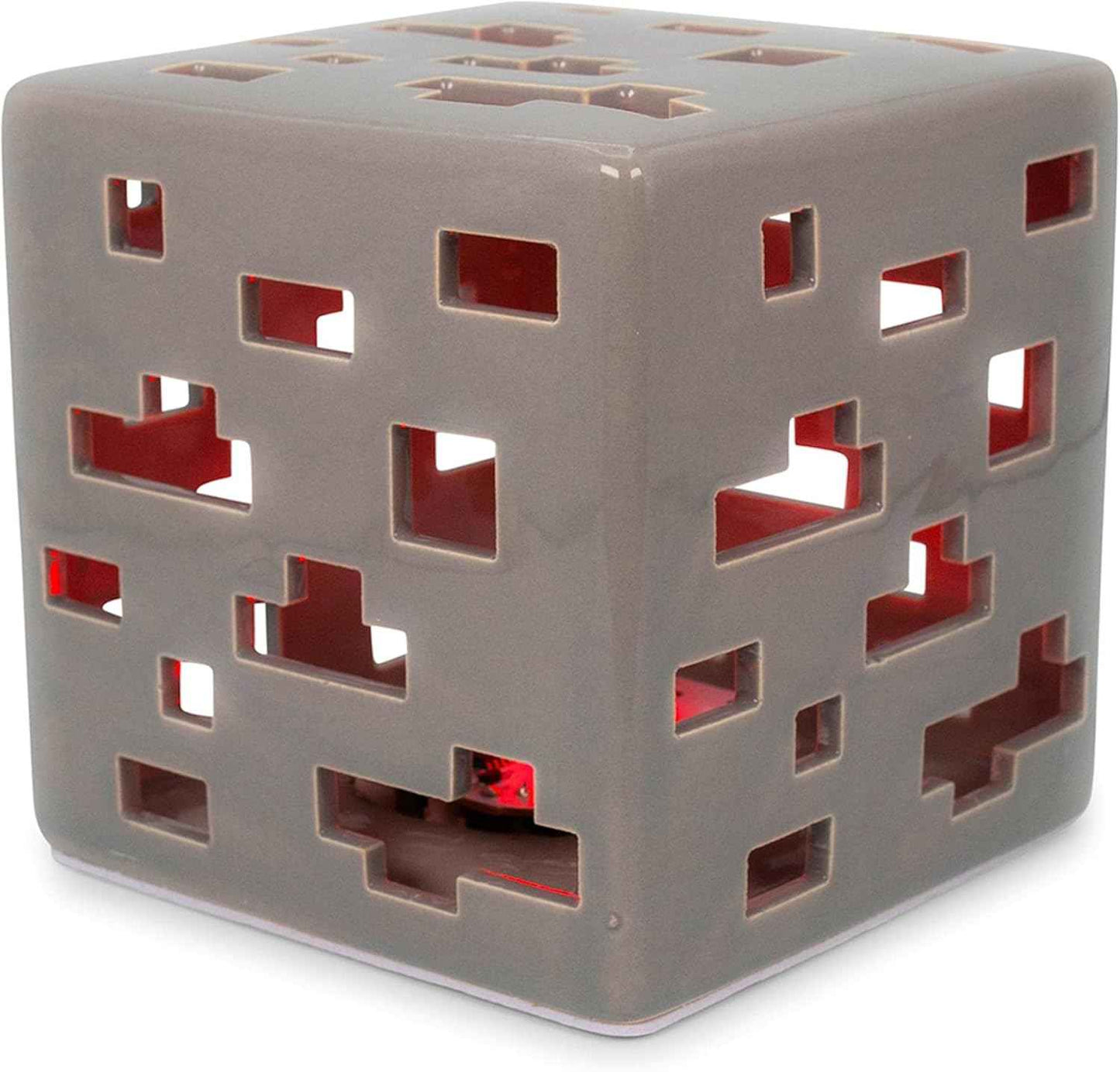 Minecraft Ceramic Ore Block Mood Light | Nightstand Table Lamp with LED Light for Bedroom, Desk, Living Room | Home Decor Room Essentials | Video Game Gifts And Collectibles | 6 Inches Tall