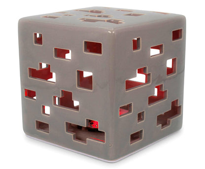 Minecraft Ceramic Ore Block Mood Light | Nightstand Table Lamp with LED Light for Bedroom, Desk, Living Room | Home Decor Room Essentials | Video Game Gifts And Collectibles | 6 Inches Tall