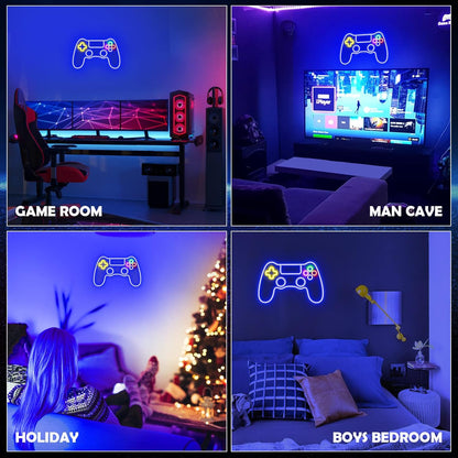 Kavaas Neon Sign for Gamer Room Decor - LED Game Neon Sign for Teen Boy Room Decor - Best Gamer Gifts for Boys, Kids