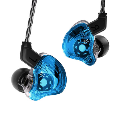YINYOO KZ-ZST Colorful Hybrid Banlance Armature with Dynamic Ear Earphone 1BA+1DD HiFi Headset KZ in Ear Monitor Headphone Wired Earbuds IEM Earphone Gaming Ear Buds (Colorful/zst Without Microphone)