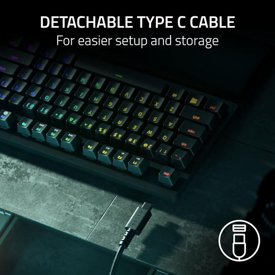 Razer Huntsman V2 Optical Gaming Keyboard: Linear Optical Switches - 8000Hz Polling Rate - Doubleshot PBT Keycaps - Dedicated Media Keys & Dial - Ergonomic Wrist Rest - Snap Tap