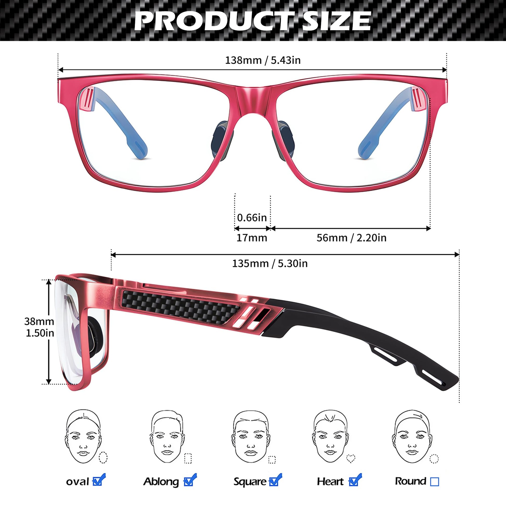 ANYLUV Blue Light Blocking Glasses Men Computer Gaming Glasses Lightweight Al-Mg Metal Anti Eyestrain UV400 Clear Lens Eye Protection 