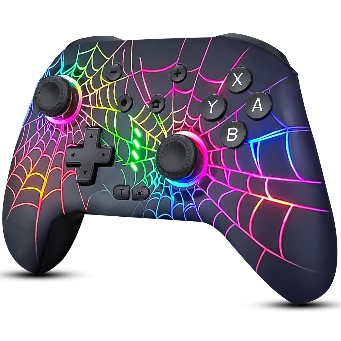 DBEPANK Switch Controller, Wireless Pro Controller Compatible with Nitendo Switch/Switch Lite/Switch OLED, Switch Controller Pro, Rechargeable Switch Remote Gamepad with 6-Axis Gyro,10 RGB Light