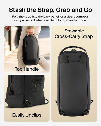 Belkin Nintendo Switch 2 Carrying Case, Sling Crossbody Travel Bag | Lightweight crossbody travel bag with stowable crossbody strap, soft interior, fits 2 Pro Controllers and 10 game card slots
