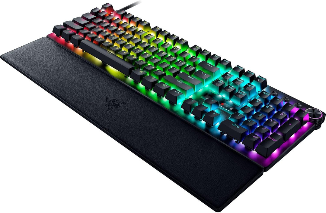 Razer Huntsman V3 Pro TKL Esports Gaming Keyboard: Analog Optical Switches - Razer Snap Tap - Rapid Trigger - Adjustable Actuation - Media Keys & Dial - Doubleshot PBT Keycaps - Wrist Rest - Black