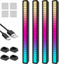 Soulpunk RGB Rechargeable Sound Control Light, Voice-Activated Pickup Music Rhythm Lights, Ambient Light, for Car, Gaming Room Decorations（4Pack）