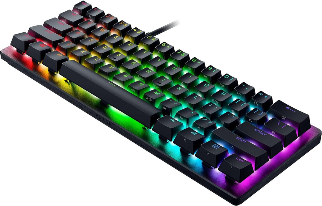 Razer Huntsman V3 Pro TKL Esports Gaming Keyboard: Analog Optical Switches - Razer Snap Tap - Rapid Trigger - Adjustable Actuation - Media Keys & Dial - Doubleshot PBT Keycaps - Wrist Rest - Black