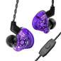 YINYOO KZ-ZST Colorful Hybrid Banlance Armature with Dynamic Ear Earphone 1BA+1DD HiFi Headset KZ in Ear Monitor Headphone Wired Earbuds IEM Earphone Gaming Ear Buds (Colorful/zst Without Microphone)