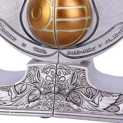 Assassin's Creed Bookends – Official Licensed Resin Apple of Eden Decor, Silver 18.5cm