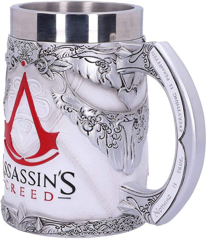 Nemesis Now Video Game Merch Tankard, Hand-Painted Resin Beer Mug, Stainless Steel Removable Insert, Gamer Gifts, 15.5cm - Assassin's Creed The Creed