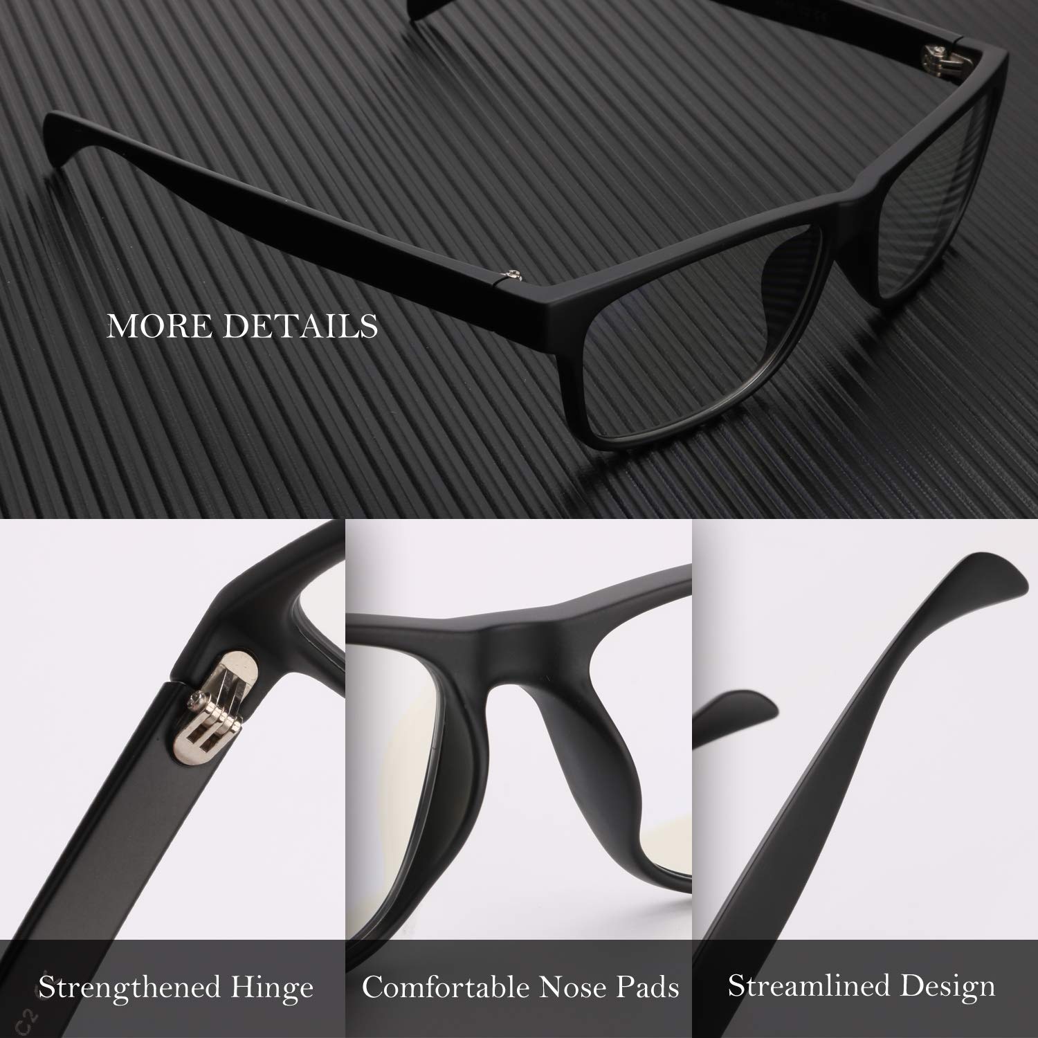ANYLUV Blue Light Blocking Glasses Men Computer Gaming Glasses Lightweight Al-Mg Metal Anti Eyestrain UV400 Clear Lens Eye Protection 