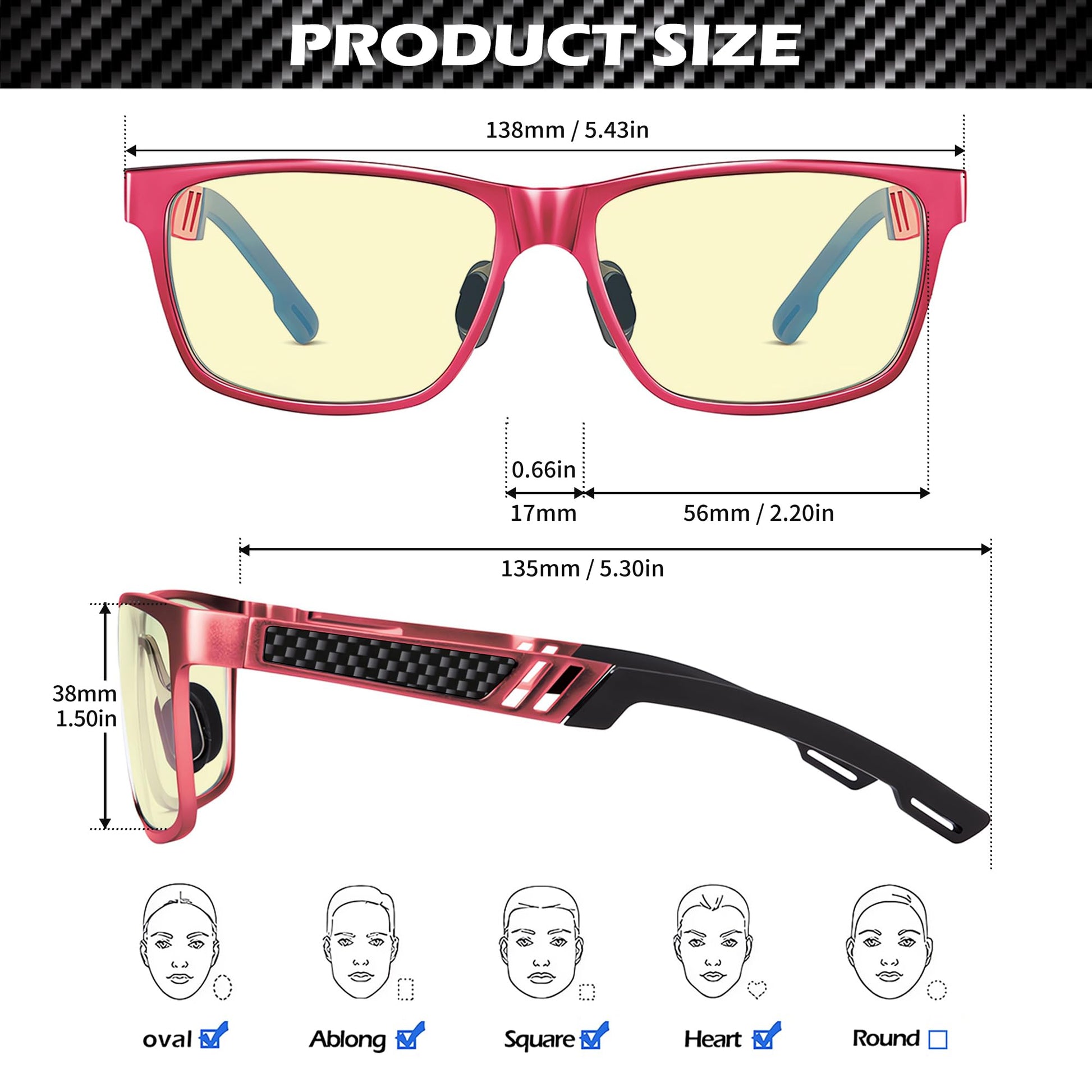 ANYLUV Blue Light Blocking Glasses Men Computer Gaming Glasses Lightweight Al-Mg Metal Anti Eyestrain UV400 Clear Lens Eye Protection 