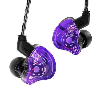YINYOO KZ-ZST Colorful Hybrid Banlance Armature with Dynamic Ear Earphone 1BA+1DD HiFi Headset KZ in Ear Monitor Headphone Wired Earbuds IEM Earphone Gaming Ear Buds (Colorful/zst Without Microphone)