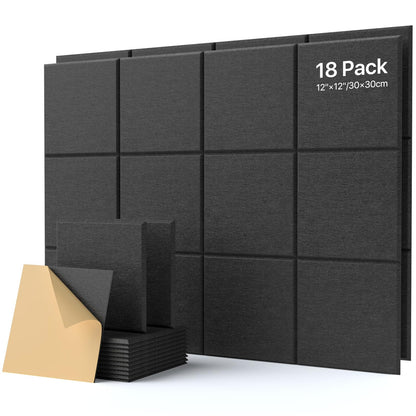 Soundsbay Hexagon Acoustic Panels, Self-Adhesive 18 Pack Sound Panels