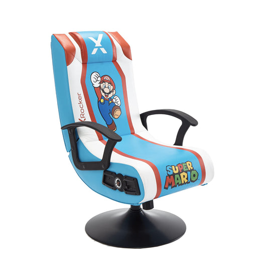 X Rocker Nintendo Video Gaming Chair for Kids 5-17, Floor Rocker, Gifts for Gamers, Mario, Bowser, Peach, Luigi, Yoshi, Gifts for Teens, Boys, Girls