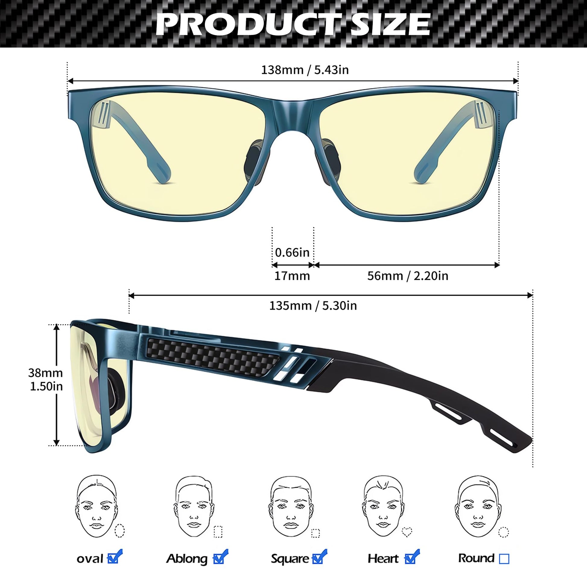 ANYLUV Blue Light Blocking Glasses Men Computer Gaming Glasses Lightweight Al-Mg Metal Anti Eyestrain UV400 Clear Lens Eye Protection 