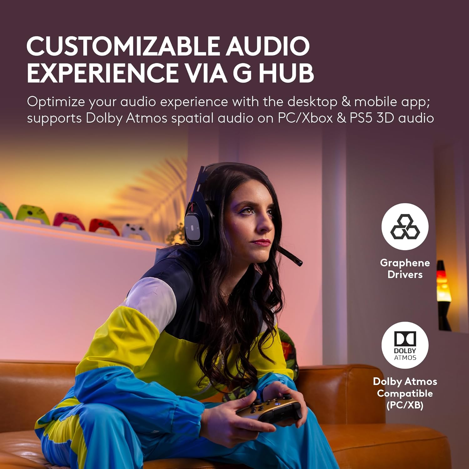 Logitech G Astro A50 Multi-Platform Wireless Gaming Headset + Base Station for PS5/Xbox/PC: PLAYSYNC Audio Switcher, <16bit/48kHz (Console), <24bit/48kHz (PC), 24hr Battery, 2.4GHz & BT - Black