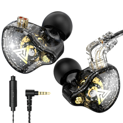 HJX QKZ AK6 Pro Wired IEM for Gaming Earbuds with MIC, in Ear Monitor Headphones, Deep Bass Sound, 1DD 11mm Dynamic Driver, IEM for Music Video Calling(Colors)