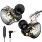 HJX QKZ AK6 Pro Wired IEM for Gaming Earbuds with MIC, in Ear Monitor Headphones, Deep Bass Sound, 1DD 11mm Dynamic Driver, IEM for Music Video Calling(Colors)
