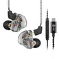 YINYOO KZ-ZST Colorful Hybrid Banlance Armature with Dynamic Ear Earphone 1BA+1DD HiFi Headset KZ in Ear Monitor Headphone Wired Earbuds IEM Earphone Gaming Ear Buds (Colorful/zst Without Microphone)