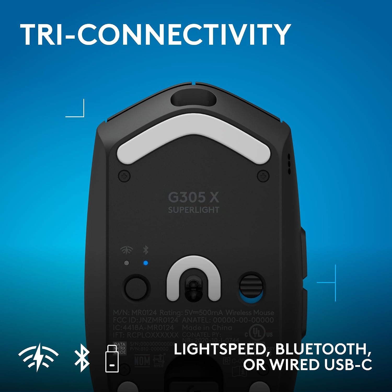 Logitech G305 X Superlight Wireless Gaming Mouse - Black