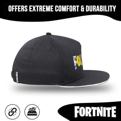 FORTNITE Baseball Cap for Boys, Quality Made Boys Hat and Fitted Cap, Flatbrim Baseball Hat with Sleek Design