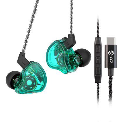 YINYOO KZ-ZST Colorful Hybrid Banlance Armature with Dynamic Ear Earphone 1BA+1DD HiFi Headset KZ in Ear Monitor Headphone Wired Earbuds IEM Earphone Gaming Ear Buds (Colorful/zst Without Microphone)