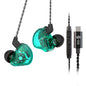 YINYOO KZ-ZST Colorful Hybrid Banlance Armature with Dynamic Ear Earphone 1BA+1DD HiFi Headset KZ in Ear Monitor Headphone Wired Earbuds IEM Earphone Gaming Ear Buds (Colorful/zst Without Microphone)