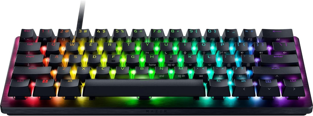 Razer Huntsman V3 Pro TKL Esports Gaming Keyboard: Analog Optical Switches - Razer Snap Tap - Rapid Trigger - Adjustable Actuation - Media Keys & Dial - Doubleshot PBT Keycaps - Wrist Rest - Black