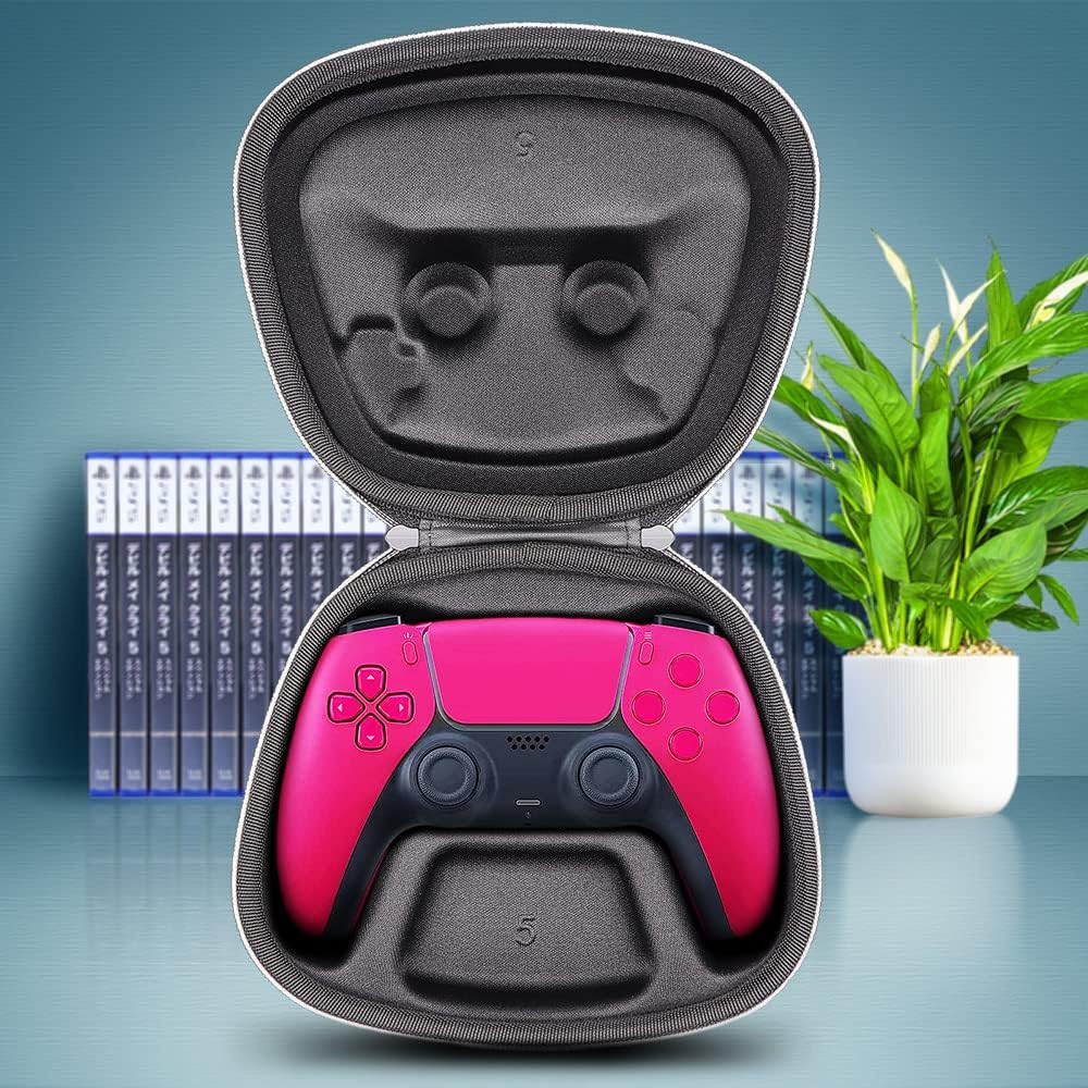 Carry Case Compatible with PS5 DualSense Wireless Controller, PlayStation 5 Controller Holder Travel Safekeeping Protective Case Storage Bag