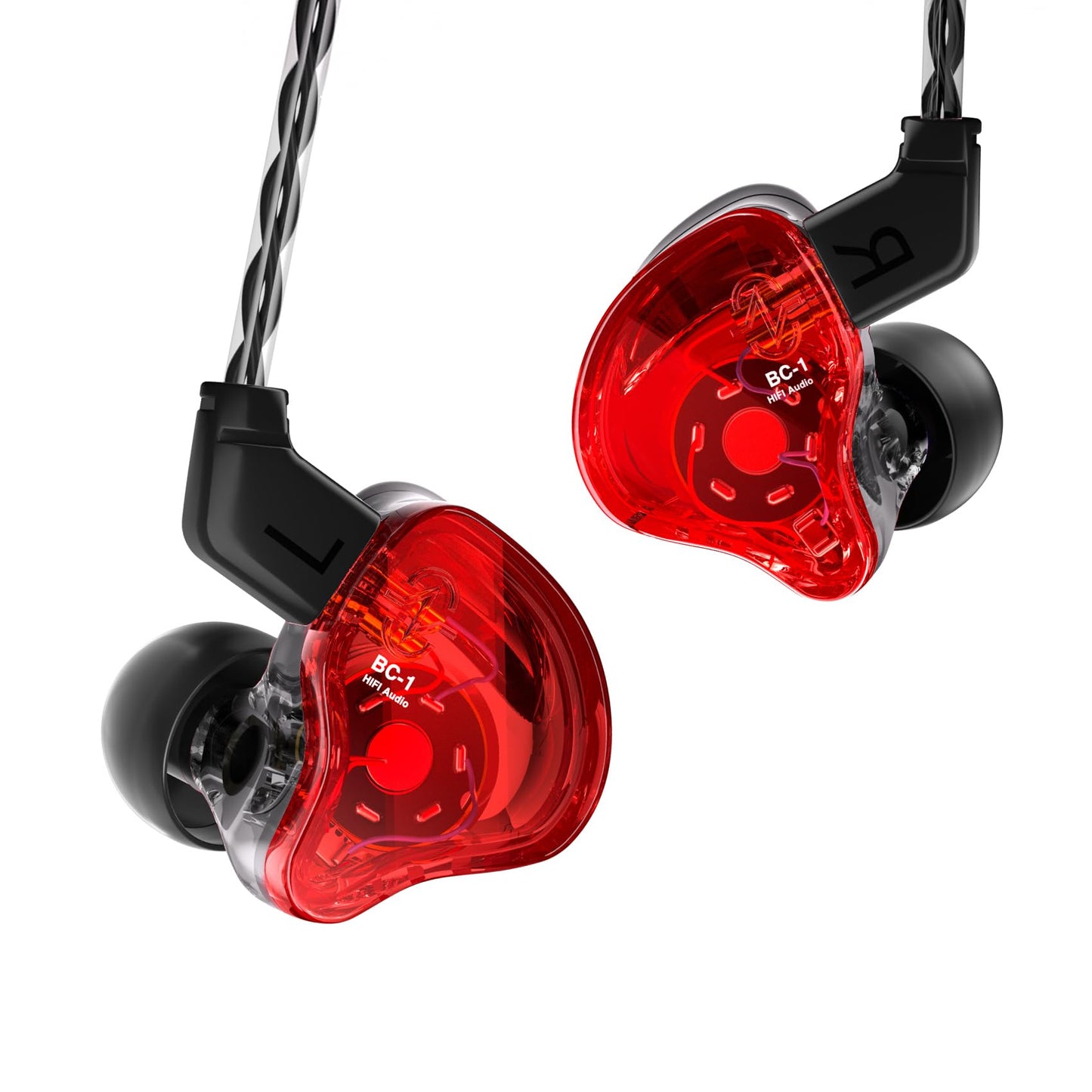 YINYOO KZ-ZST Colorful Hybrid Banlance Armature with Dynamic Ear Earphone 1BA+1DD HiFi Headset KZ in Ear Monitor Headphone Wired Earbuds IEM Earphone Gaming Ear Buds (Colorful/zst Without Microphone)