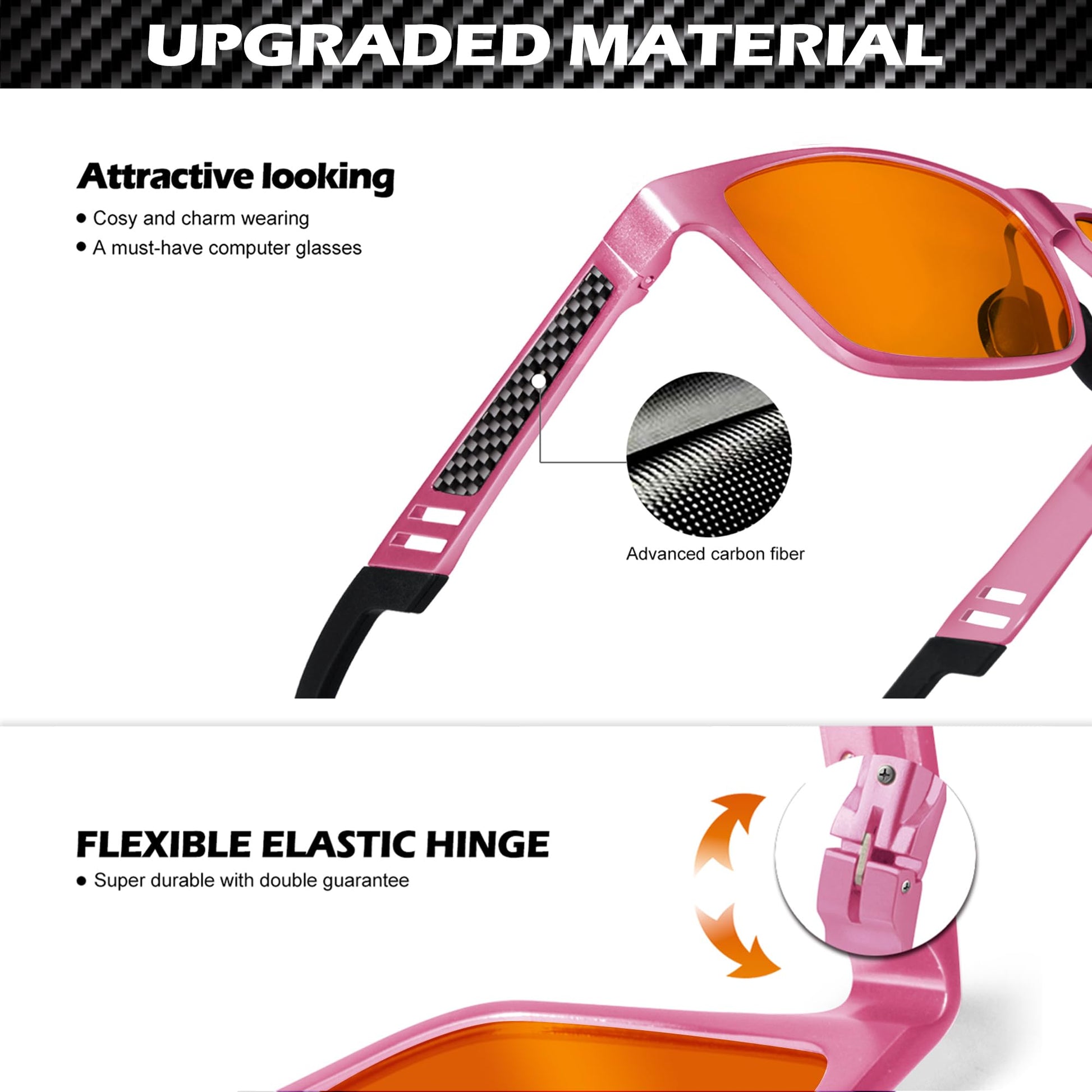 ANYLUV Blue Light Blocking Glasses Men Computer Gaming Glasses Lightweight Al-Mg Metal Anti Eyestrain UV400 Clear Lens Eye Protection 