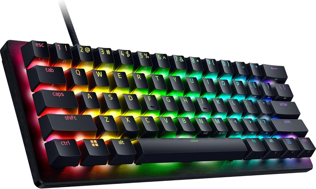 Razer Huntsman V3 Pro TKL Esports Gaming Keyboard: Analog Optical Switches - Razer Snap Tap - Rapid Trigger - Adjustable Actuation - Media Keys & Dial - Doubleshot PBT Keycaps - Wrist Rest - Black