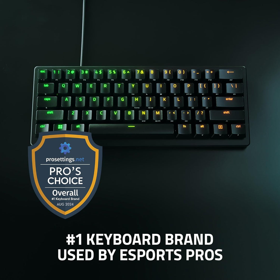 Razer Huntsman V3 Pro TKL Esports Gaming Keyboard: Analog Optical Switches - Razer Snap Tap - Rapid Trigger - Adjustable Actuation - Media Keys & Dial - Doubleshot PBT Keycaps - Wrist Rest - Black