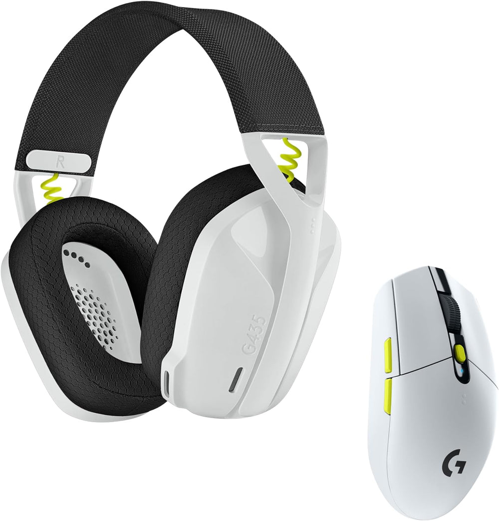 Logitech G435 Lightspeed Wireless Gaming Headset + G305 Lightspeed Wireless Gaming Mouse - White