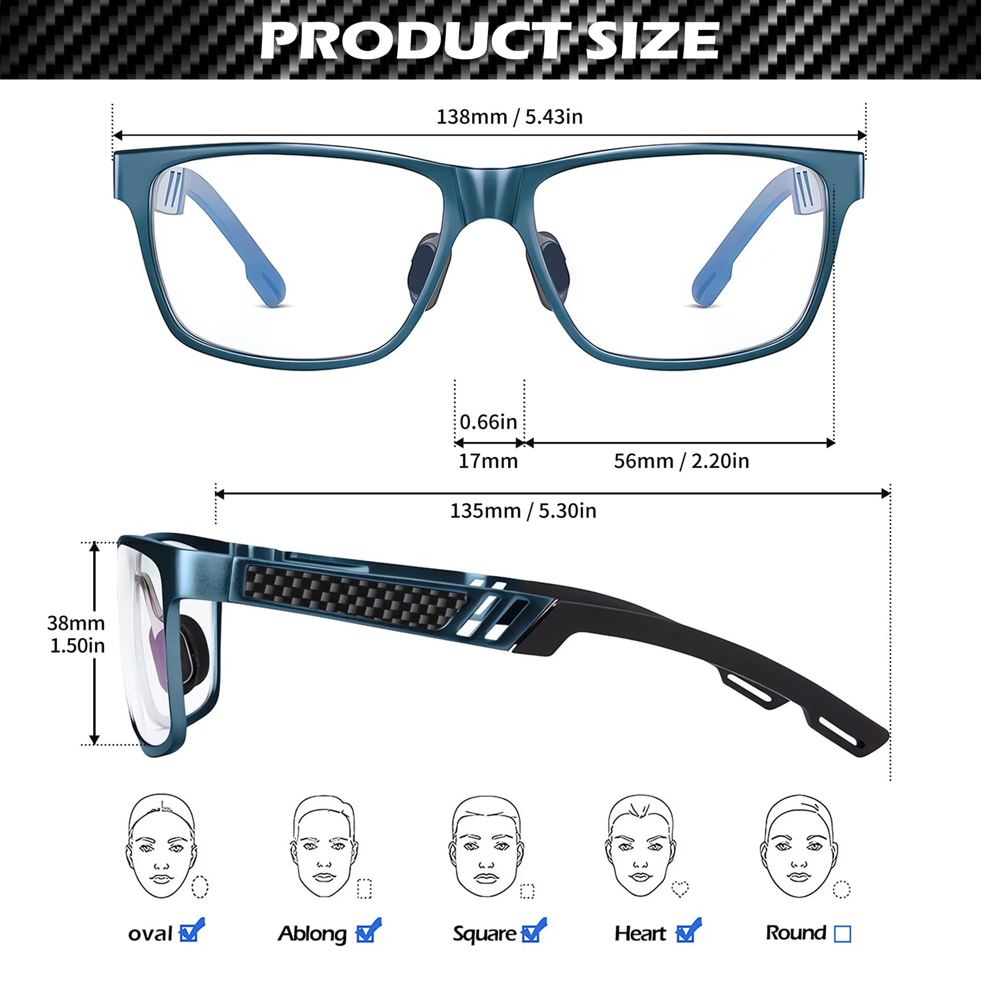 ANYLUV Blue Light Blocking Glasses Men Computer Gaming Glasses Lightweight Al-Mg Metal Anti Eyestrain UV400 Clear Lens Eye Protection 