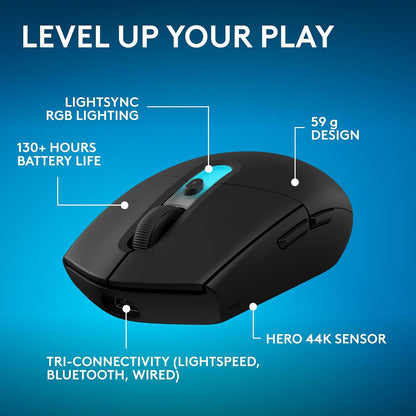 Logitech G305 X Superlight Wireless Gaming Mouse - Black