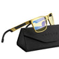 ANYLUV Blue Light Blocking Glasses Men Computer Gaming Glasses Lightweight Al-Mg Metal Anti Eyestrain UV400 Clear Lens Eye Protection 