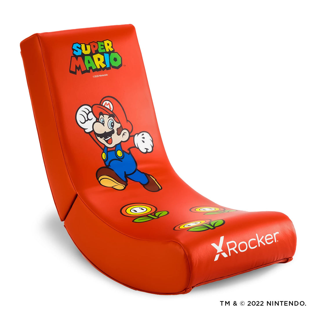 X Rocker Nintendo Video Gaming Chair for Kids 5-17, Floor Rocker, Gifts for Gamers, Mario, Bowser, Peach, Luigi, Yoshi, Gifts for Teens, Boys, Girls